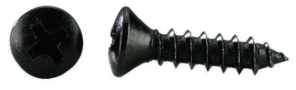 10286 Linsen-Senkkopfschraube 3,9x16mm schwarz verzinkt VPE 100