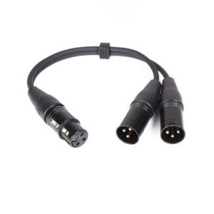 67563 LT. Y-Kabel mit 2 XLR male und 1 XLR female Stecker