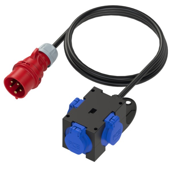 11741 PCE 9430429 St. Anton mobiler Kleinverteiler CEE 16A-IN, 3x Schuko-OUT