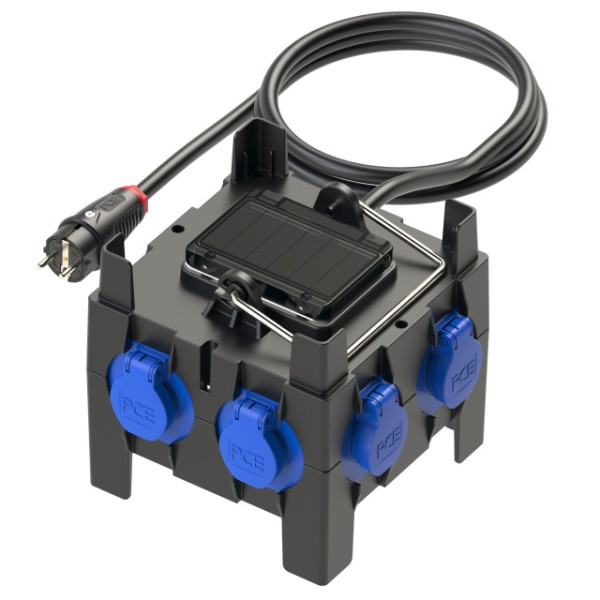 11737 PCE 9030040 IMST Mobilverteiler 7x Schuko-OUT + FI 25A