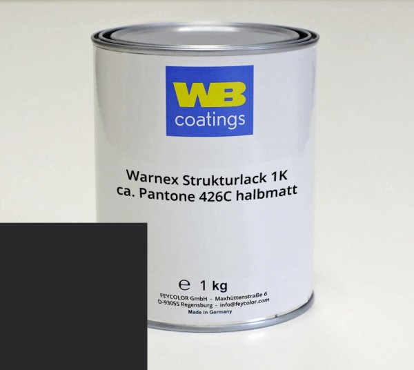 67883 1kg Warnex Strukturlack ca. Pantone 426C halbmatt