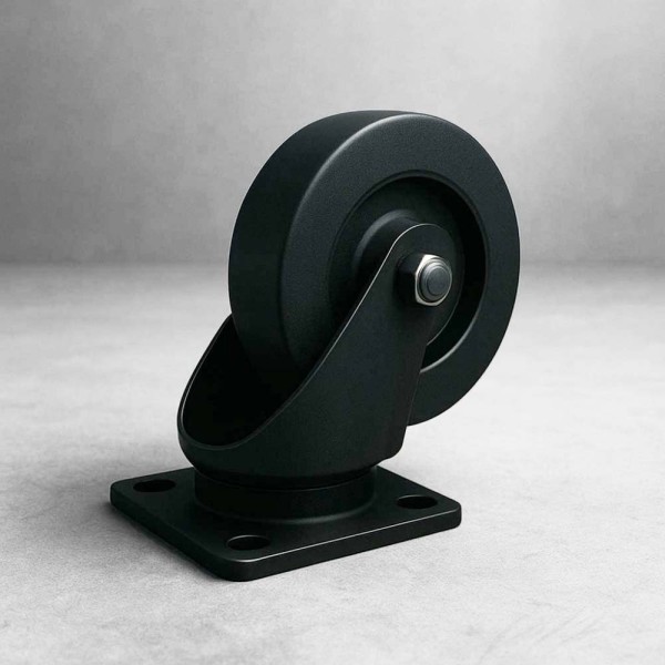 11588 TUFF 3151BLK - Lenkrolle 100 mm mit schwarzem Rad u. Rahmen